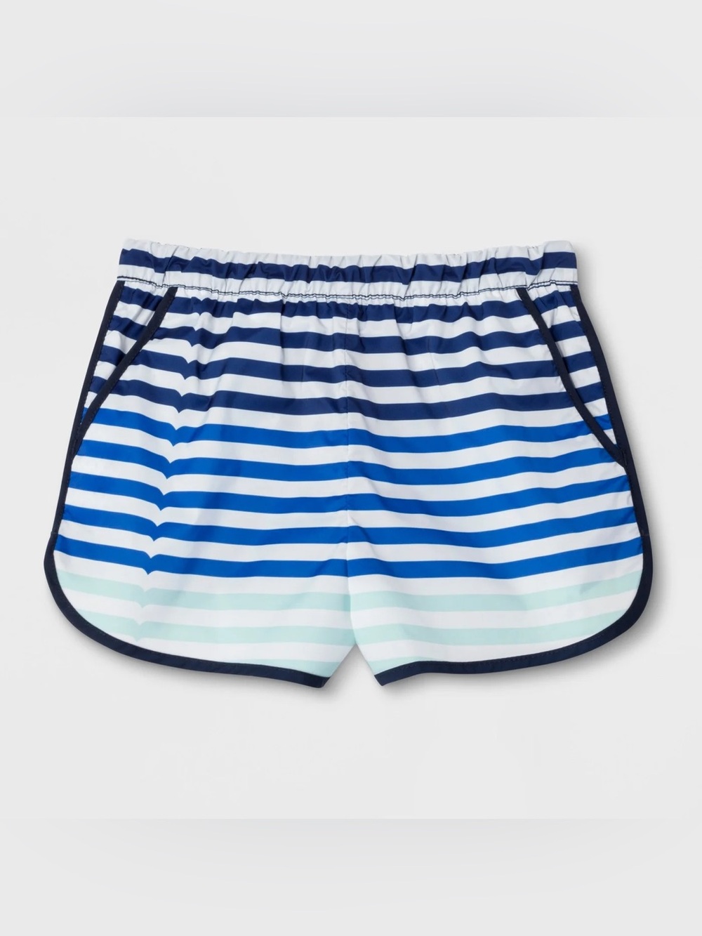 Hunter for Target Blue White Stripe Swim Beach Shorts Pockets plus size 1X, 2x